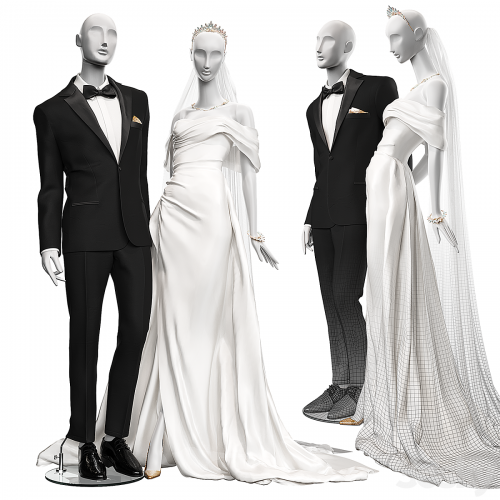 Wedding clothes on mannequins 001