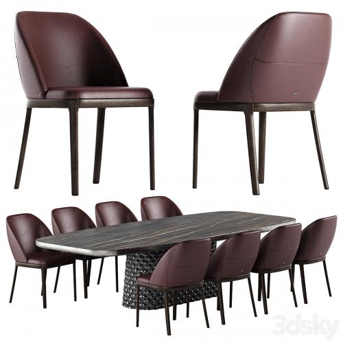 Cattelan Italia Atrium Keramik Premium table Mariel chair set