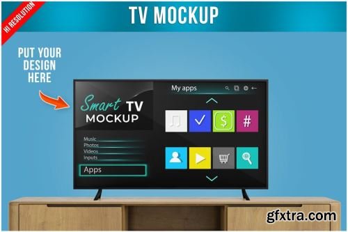 Smart TV Mockup Collections 8xPSD