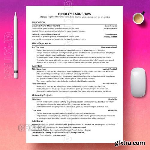 Clean Resume Template Layout 723541076