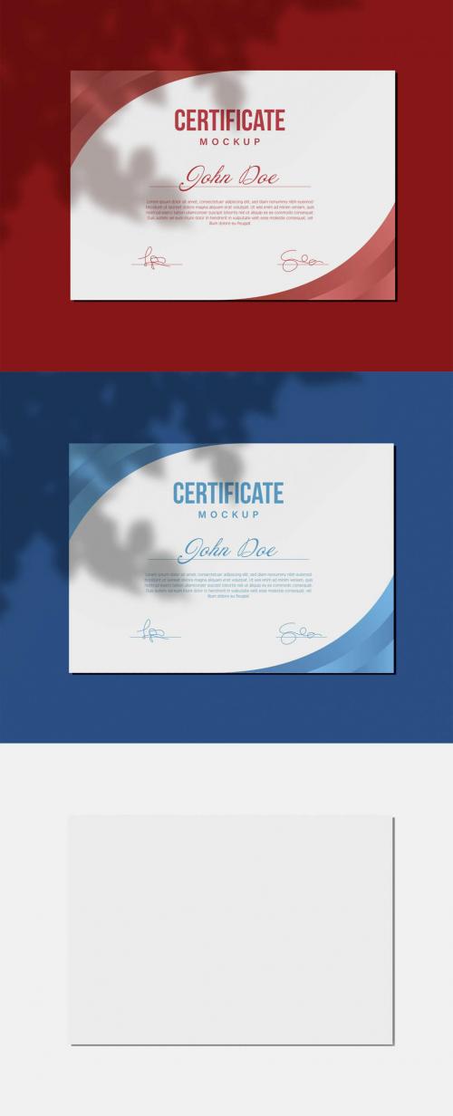 Isolated Square Certificate Mockup