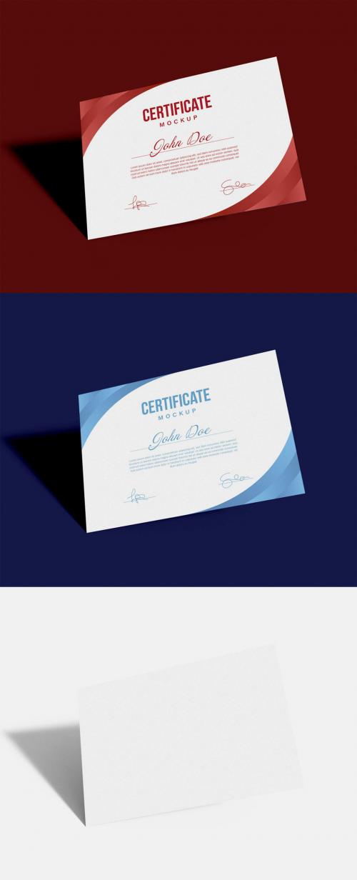 Paper Certificate Mockup