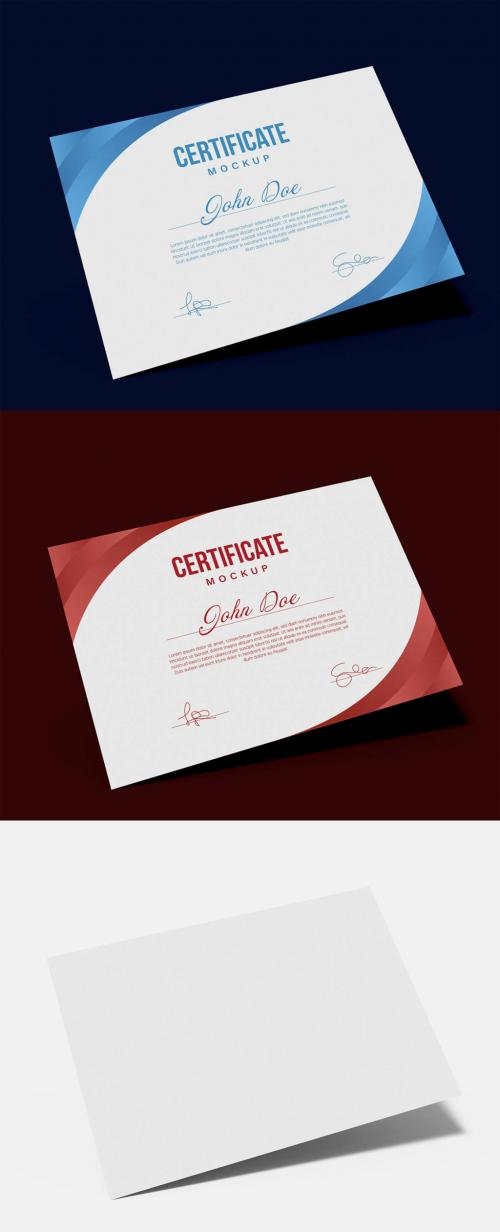 Isolated Certificate Layout Mockup