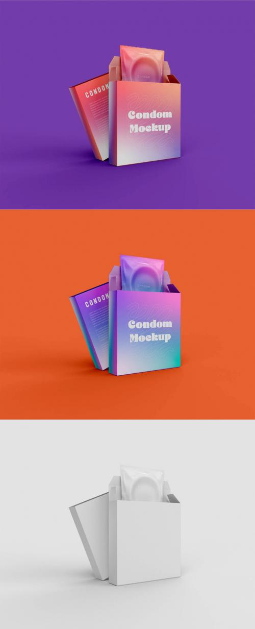 Two Boxes of Condoms Mockup