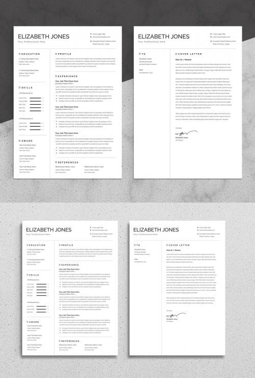 Simple Resume and Cover Letter Layout