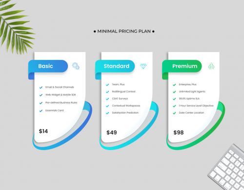 Modern Pricing Table Element