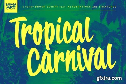 Tropical Carnival: A Sunny Brush Script Font 29CEY87