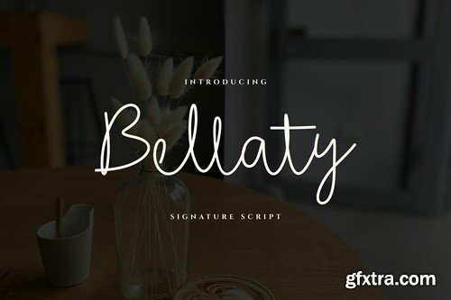 Bellaty Signature Script Font MHSJWNK