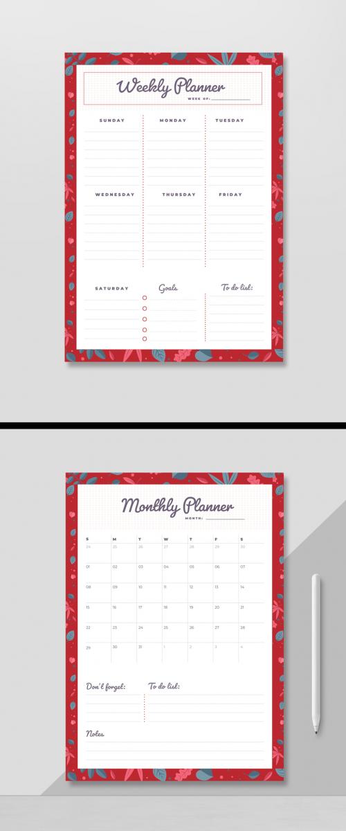 Daily and Weekly Planner Layout