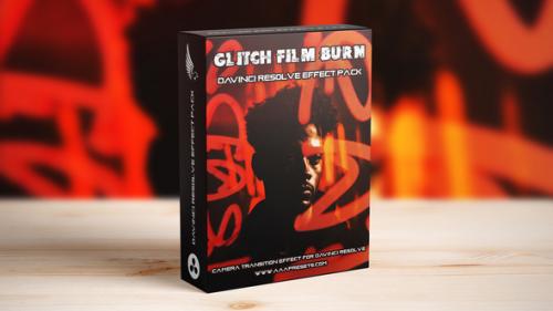Videohive - Glitch & Film Burn Transitions Pack for DaVinci Resolve - 51619696