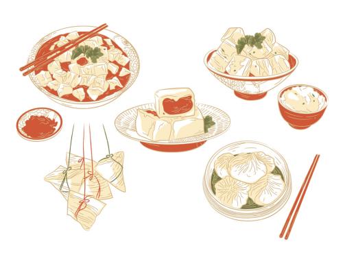 Chinese Food Illustrations