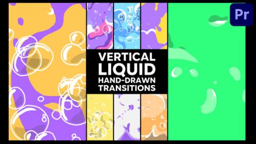 Videohive - Vertical Liquid Hand Drawn Transitions | Premiere Pro MOGRT - 51665674