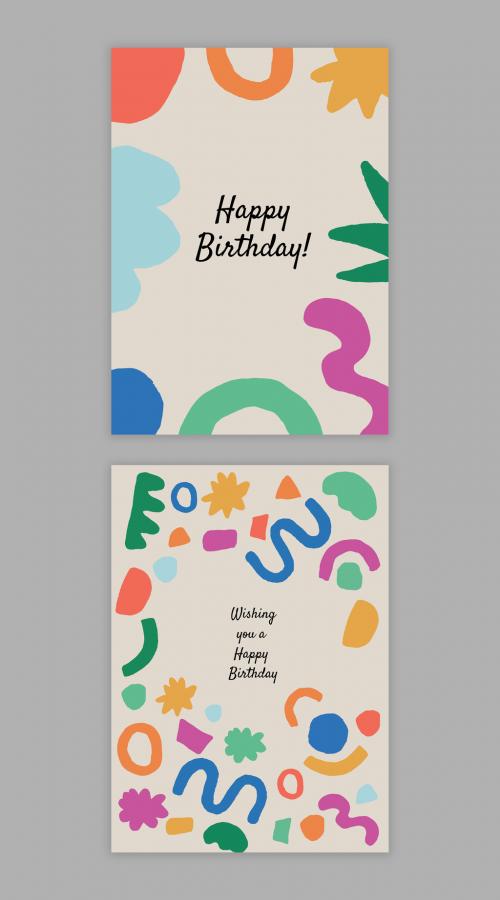 Happy Birthday Greeting Card Layout