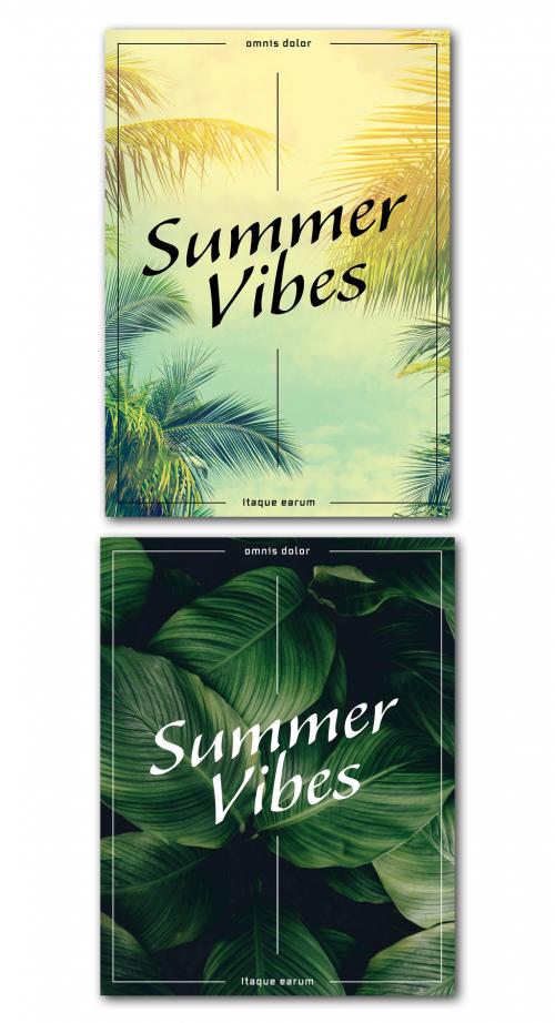 Tropical Summer Poster Layout