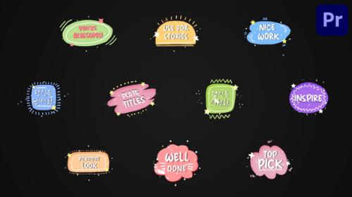 Videohive - Colorful Plate Titles | Premiere Pro MOGRT - 51652764