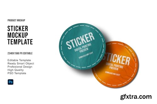 Sticker Mockup Collections 13xPSD