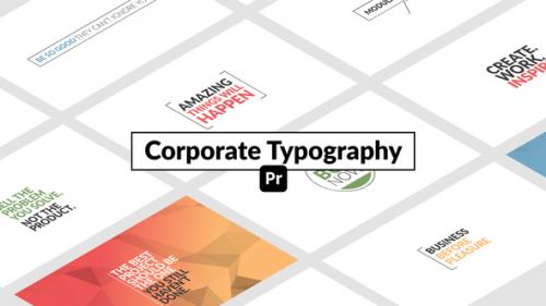 Videohive - Corporate Typography for Premiere Pro - 51671223