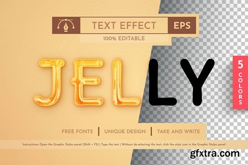 5 Jelly Editable Text Effects, Graphic Styles HHGNJR7