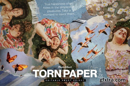 Torn Paper Photo Effect Template CRULMSR