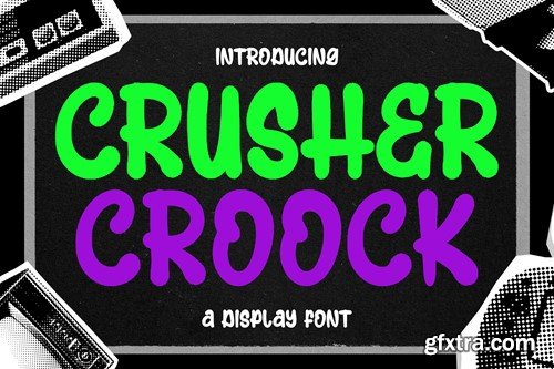 Crusher Croock Marker Graffiti Display Font V2CRUPB