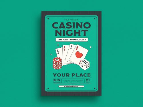 Casino Night Flyer Layout
