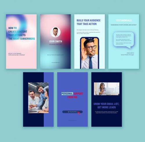 Smm Infopreneur Story Layout in Bright Colors with Modern Gradient