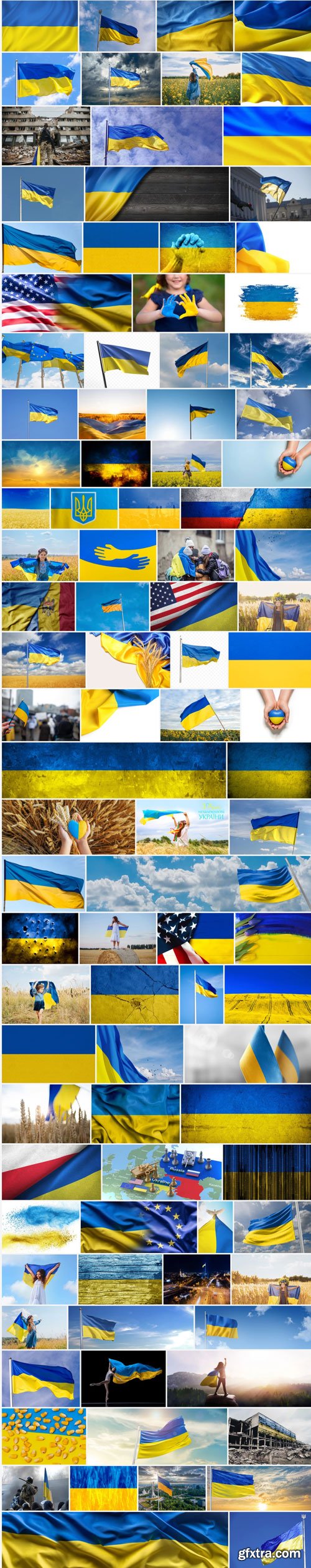 Amazing Photos, Ukraine Flag 100xJPEG