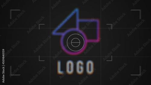 Camera Focus Logo and Text Reveal