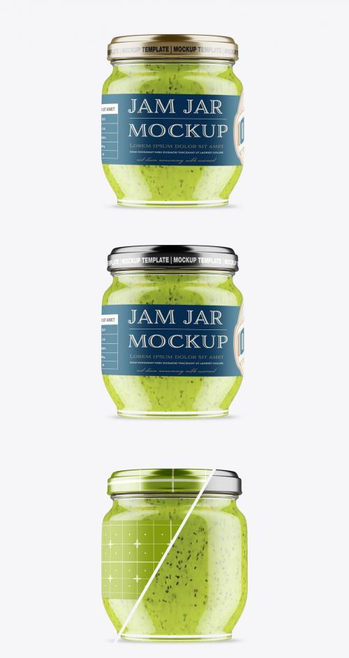 Kiwi Jam Jar Mockup
