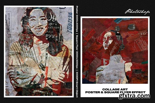 Collage Art Square and Poster Effect A2C6W7E