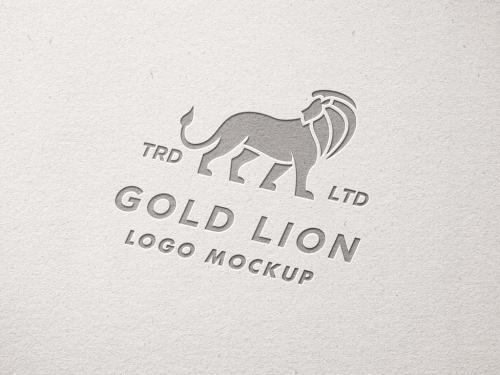 Paper Pressed Close-Up Logo Mockup