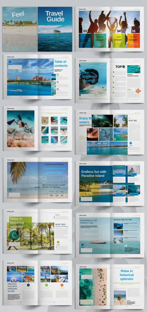 Colorful Travel Guide Layout