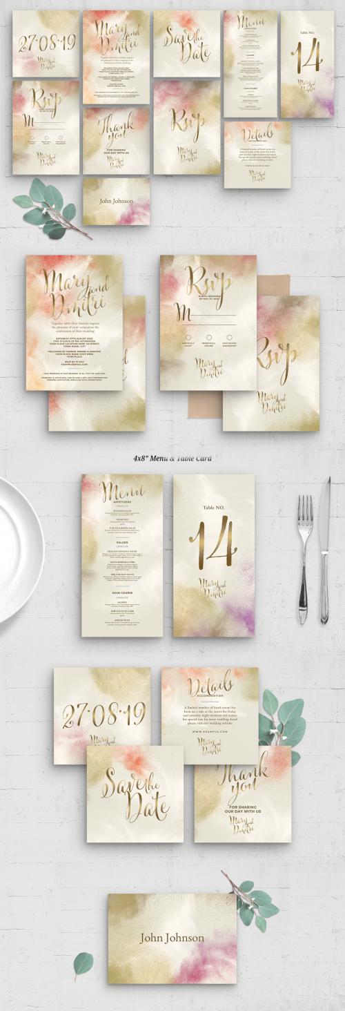 Rustic Wedding Invite Stationery Layouts