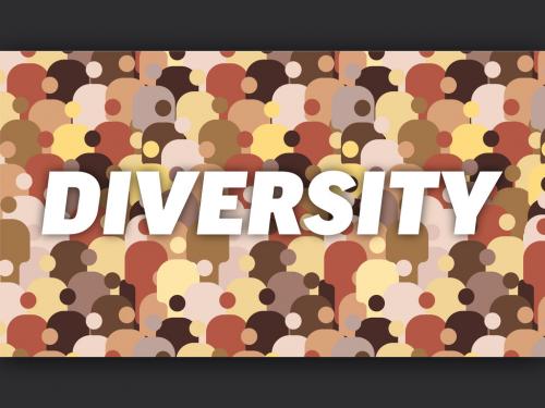 Diversity Banner Header Flyer with Multicultural Multiethnic People Icons