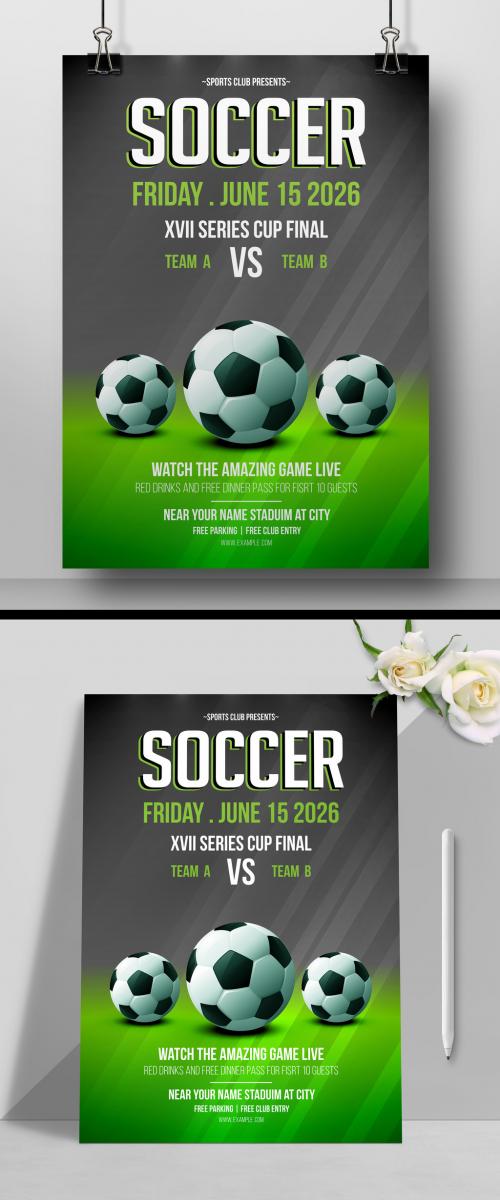 Soccer Tournament Poster Layouts