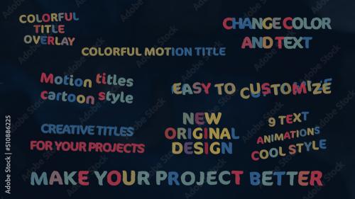 Colorful Moving Title Overlay
