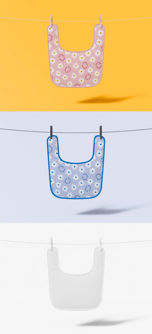 Baby Bib Hung on Clothes Line