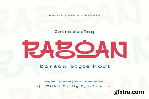 Raboan - Korean Style Font 29F4PAL
