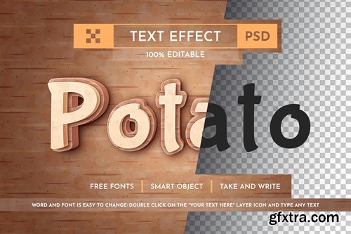 Fresh Potato - Editable Text Effect, Font Style RY939RS