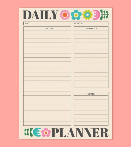 Floral Personal Planner Layout