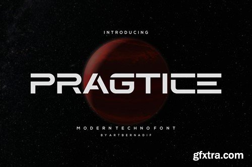 Pragtice - Modern Techno Font HAX5RAW