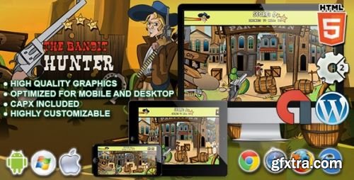 CodeCanyon - The Bandit Hunter - HTML5 Construct 2 Game v1.0 - 15399558 - Nulled