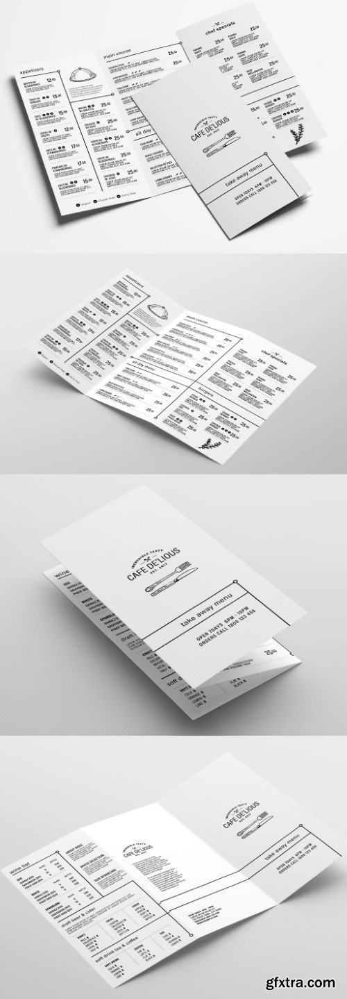 Simple Trifold Menu Layout