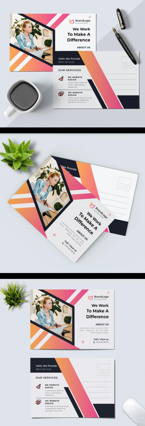 Post Card Template Layout