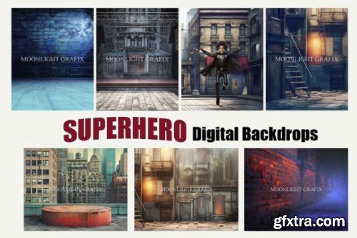 Superhero Backdrop Bundle