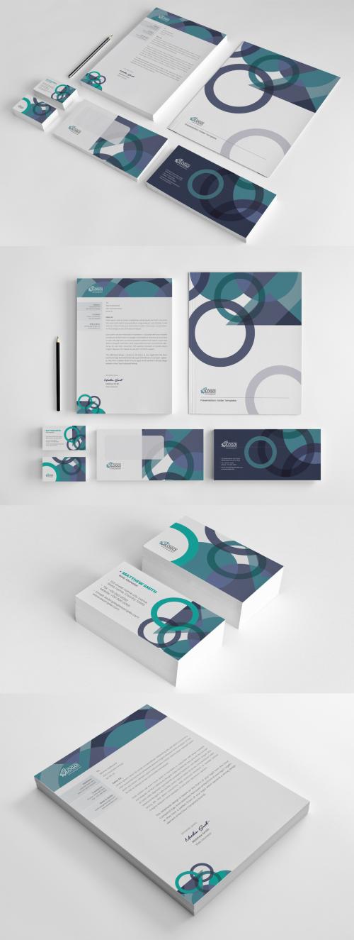 Clean Stationery Layout Vector Accents