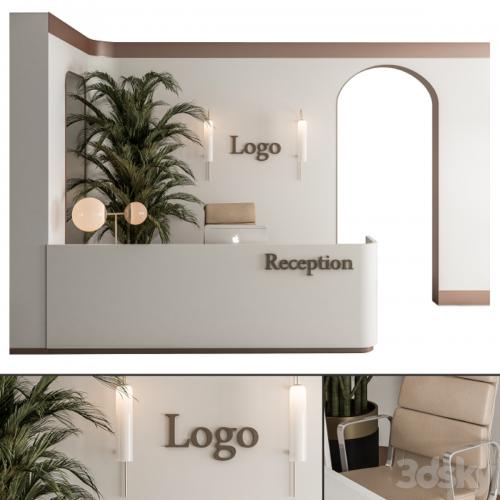 Reception Desk and Wall Decoration - Office Set 239