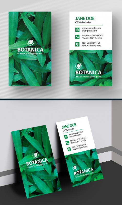 Botanical Business Card Layout