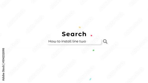 Search Bar with Dots Title Overlay