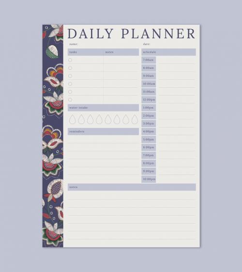 Heritage Craft Daily Planner Layout